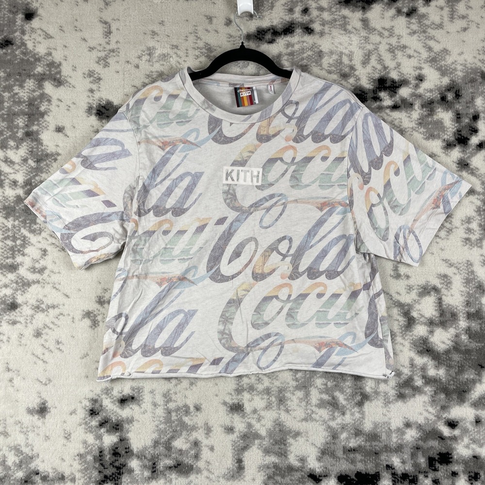 Kith Coca Cola Shirt Womens Size Medium CROPPED/CUT Casaul Comfort
